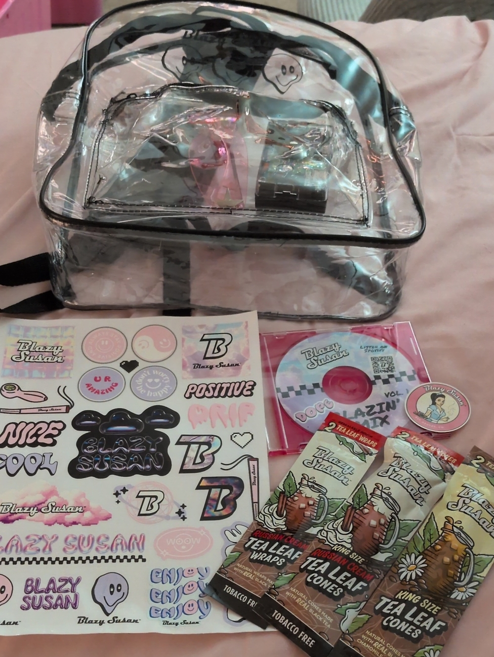 Blazy Susan Y2K Clear PVC Bag with Accessories